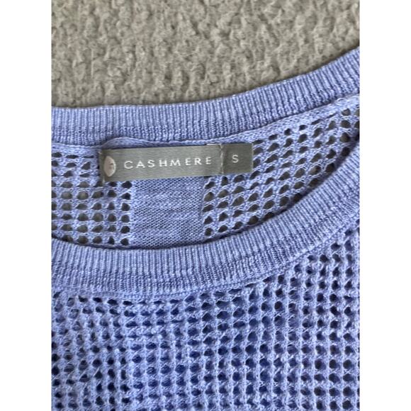 In Cashmere Sweater Small Open Knit Linen Sheer Oversize 3/4 Sleeve Pullove Boho - Picture 10 of 16